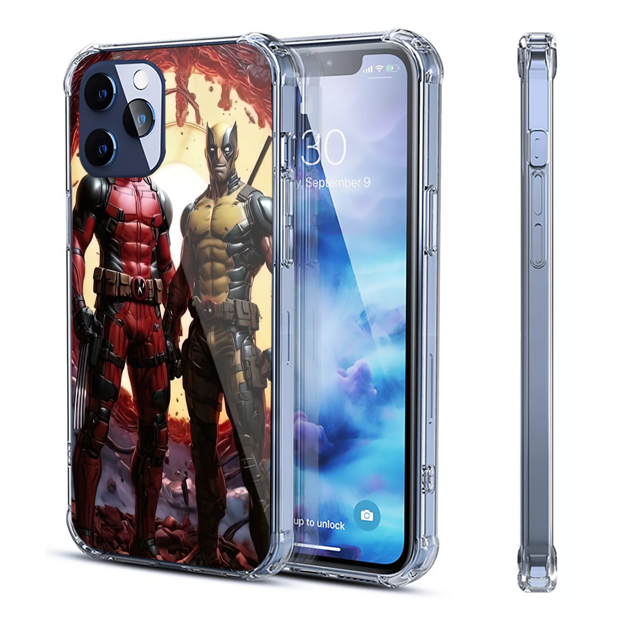 （画像用） Deadpool デッドプール 【iPhone 12シリーズ対応】透明スマホケース（クリアソフトケース）